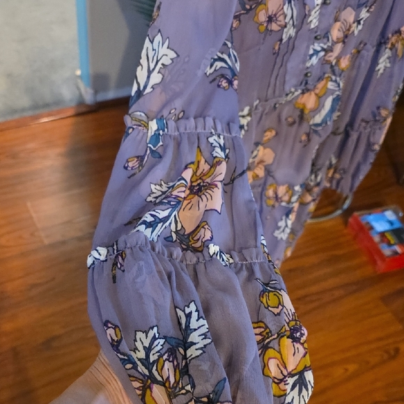 Xhilaration Purple Floral Dress - Picture 3 of 6